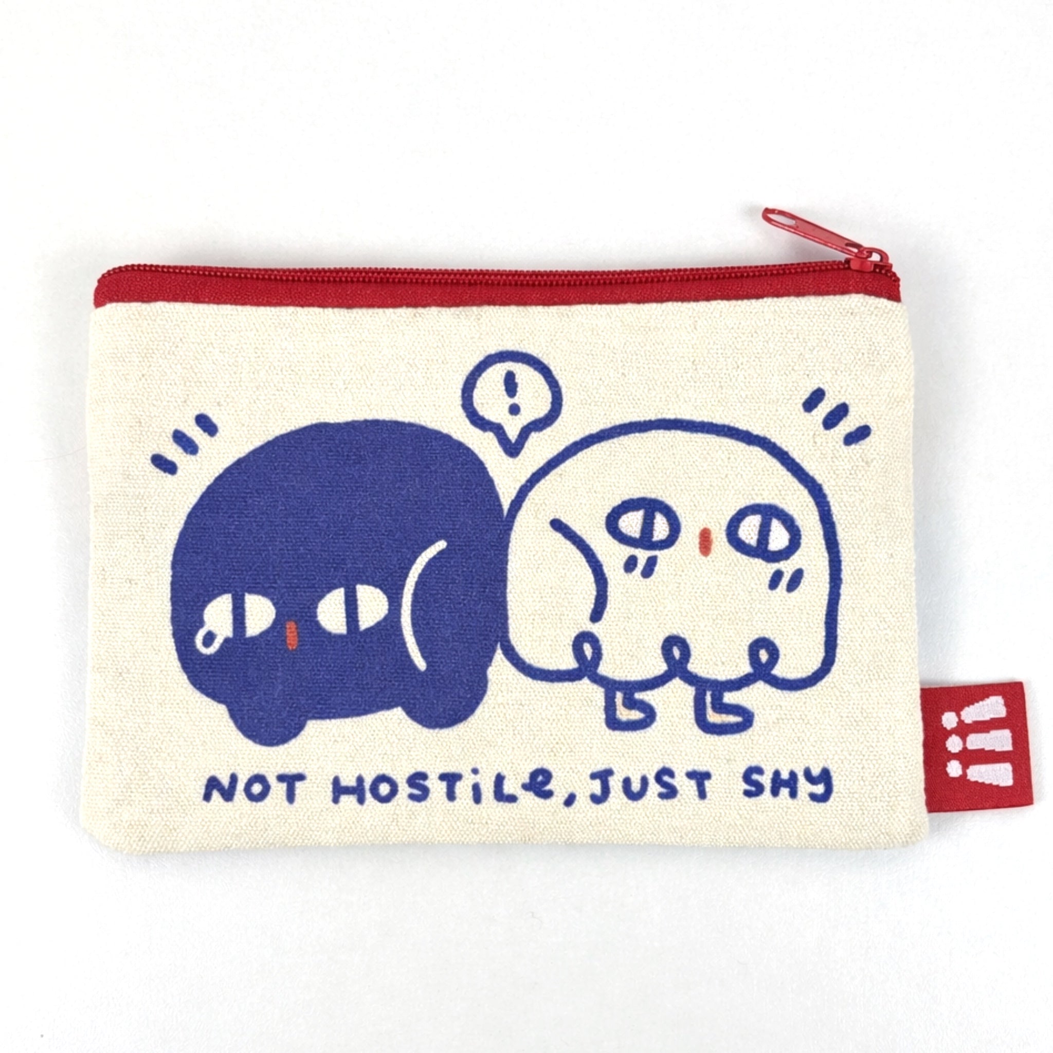 SHAI: Canvas cosmetic bag with pocket