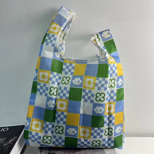 Fresh Air: Grid Pattern Reusable Bag