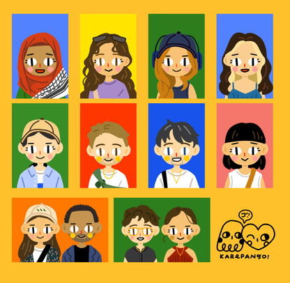 Custom portrait illustration card